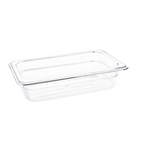 Clear Polycarbonate Food Pan 1/4 Size 65mm & Lid Cover