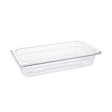 Clear Polycarbonate Food Pan 1/3 Size 65mm & Lid Cover
