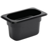 Black Polycarbonate Food Pan 1/9 & Lid Cover