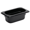 Black Polycarbonate Food Pan 1/9 & Lid Cover