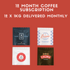 one year subscription of coffee (PREPAID)