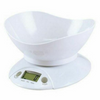 D.LINE Digital Kitchen Scale with Bowl 1g/5kg White