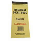 Restaurant Docket Book Quadruplicate