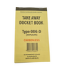 Take Away Docket Book Duplicate Type 006-D