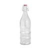 Glass Bottle - Pannelled Round 1L Clear
